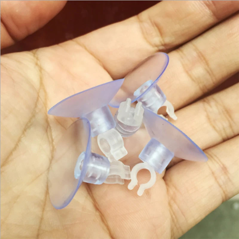 10Pcs 4/5mm Aquarium Suction Cup Air Tube Holder Sucker for Fish Tank Pump Oxygen Air Tubes Fixing Clip Aquarium Accessories