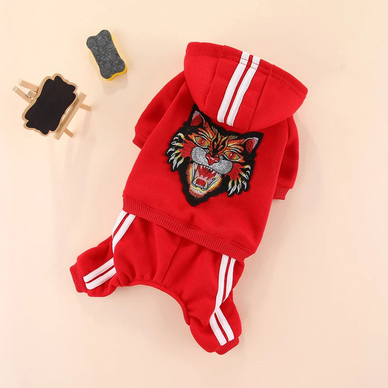 Spring Autumn Dog Hoodies Overalls for Dogs Chihuahua Yorkie Bulldog Tracksuit Dog Clothes for Small Dogs Sport Outfits Jumpsuit