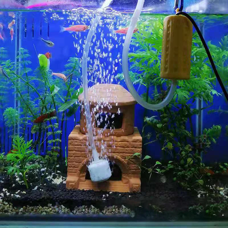 New Aquarium Mini USB Oxygen Air Pump With Stone Accessories Check Valve Mute Hose Energy Saving Supplies Fish Tank Accessories