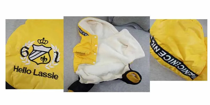 Yorkie Chihuahua Dog Clothes Winter Dog Jumpsuit for Small Dogs Waterproof Thicken Warm Hooded Coat Outfits Overalls for Dogs
