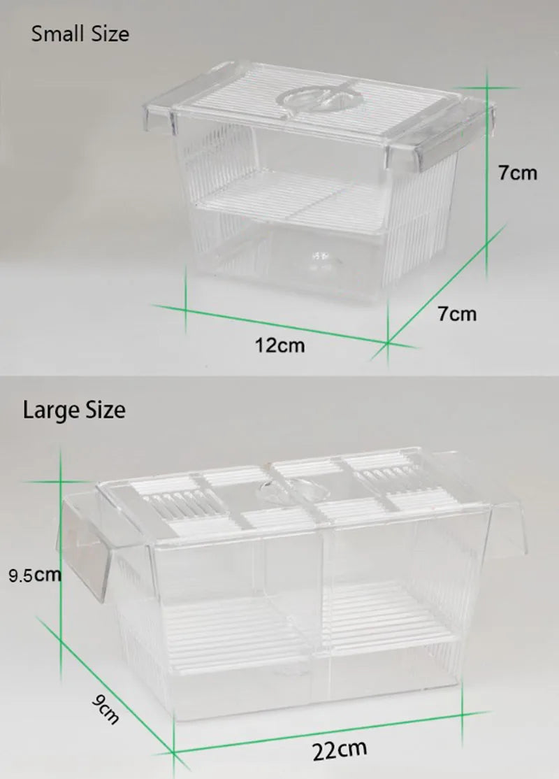 Acrylic Aquarium Fish Breeding Isolation Box Fish Tank Aquarium Breeder Double Guppies Hatching Incubator Fish Tank Accessories