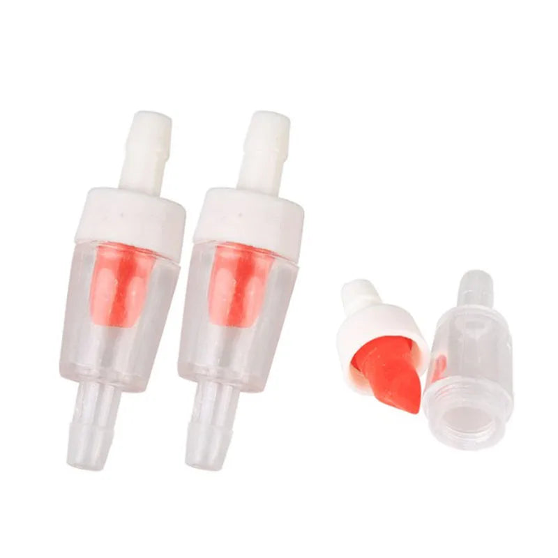 5pcs/lot White Red Aquarium Air Pump Check Valve Fish Tank One Way Non-Return Check Valve Aquarium Co2 System Air Pump