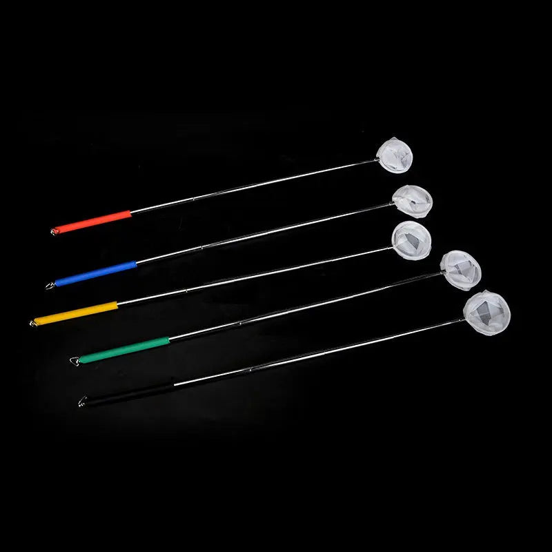 18-53CM 3D Aquarium Fish Tank Retractable Catch Net Stainless Steel Rod Fishing Round Square Pocket Shrimp Catching Nets