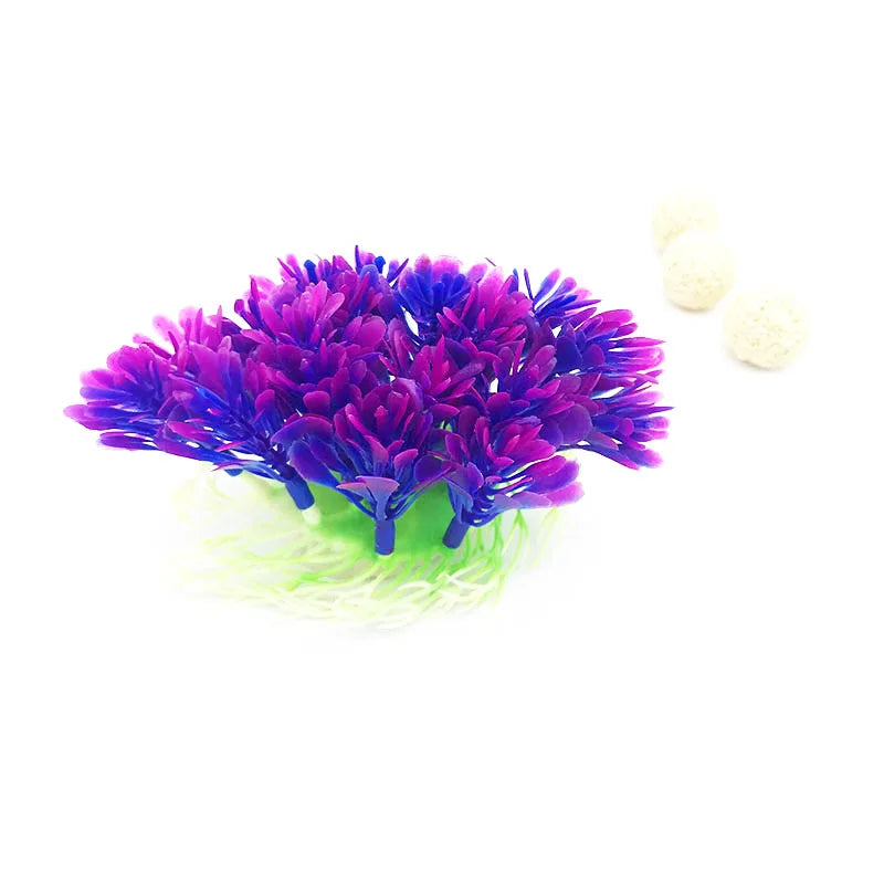Artificial Wide Short Fish Tank Aquarium Plastic Plant Simulation Water Plants Grass For Fish Tank Aquarium Decoration Beautiful