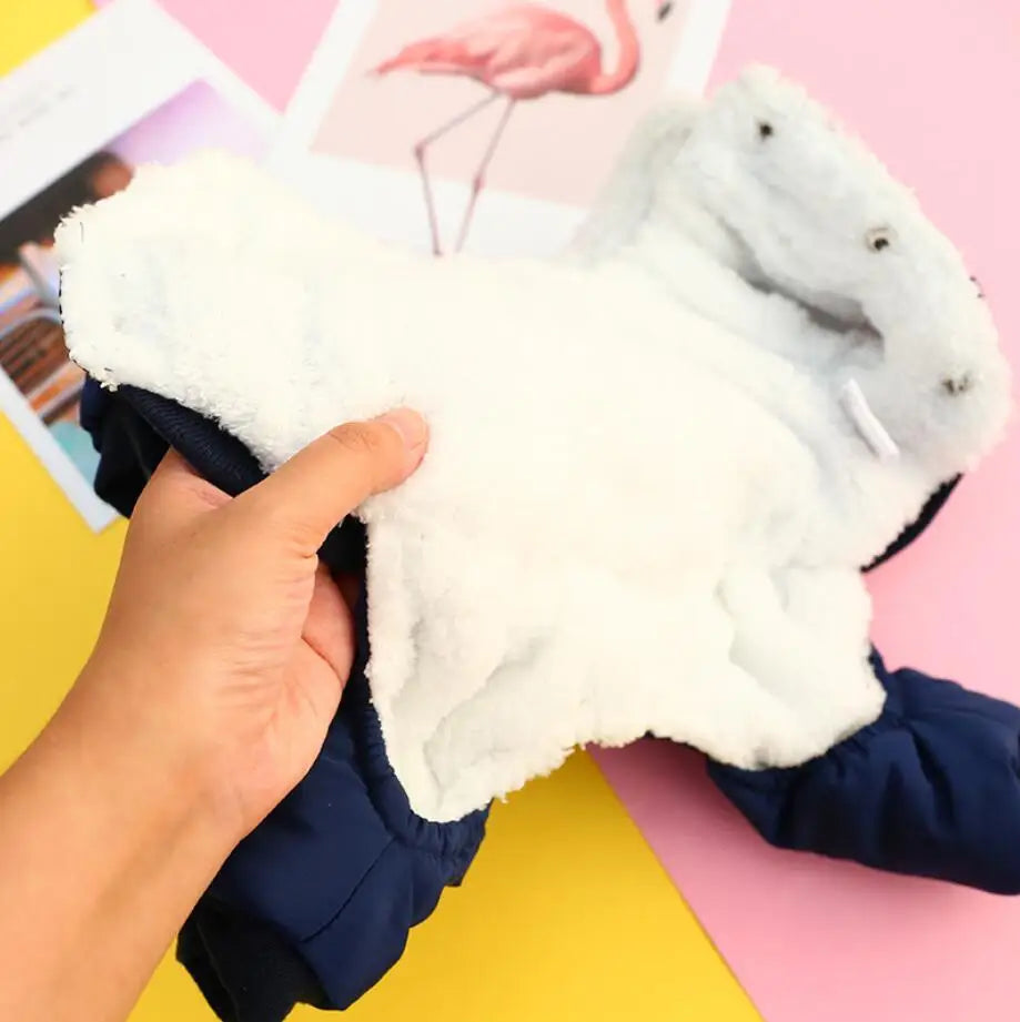 Thicken Warm Dog Jumpsuit Turtleneck Autumn Winter Dog Coat Reflective Sherpa Fleece Dog Clothes for Small Medium Dogs