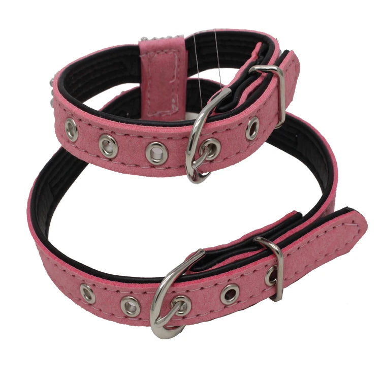 Luxury Bling Rhinestone Dog Harness for Small Medium Dogs Puppy Adjustable Soft Leather Pet Harness with Diamond York Chihuahua
