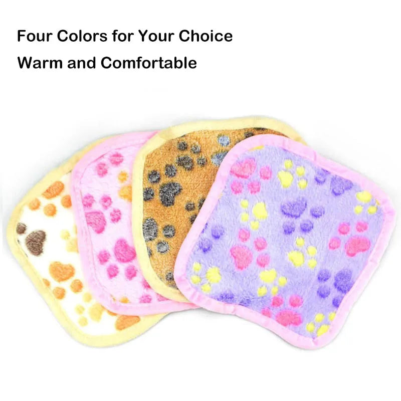 Soft Flannel Fleece Cat Dog Blanket Bed Mats Paw Foot Print Warm Pet Blanket Sleeping Beds Cover Mat For Dogs Cats Pets supplies