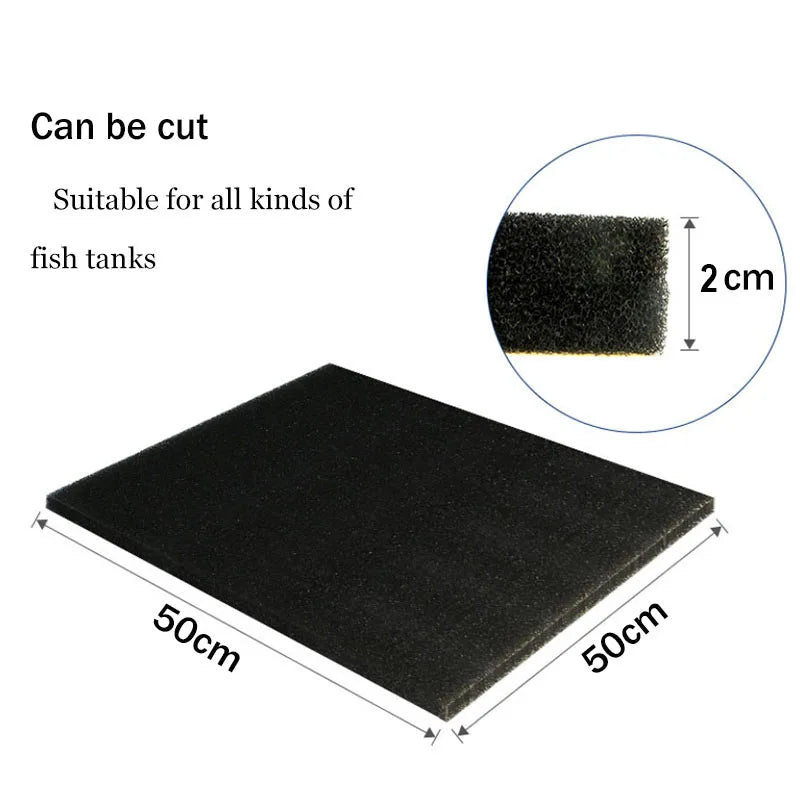 Cotton Aquarium Sponge Pad Filter in filter Practical Biochemical Fish Tank Spong Pond Black Foam Spong Aquarium Accessories