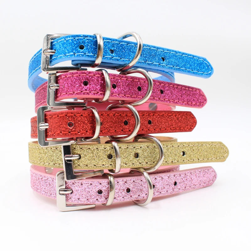 Custom Pet Name Dog Collar Luxury Rhinestone Letter Adjustable Personalized Blingbling Leather Dog Cat Collar Small Medium Dogs