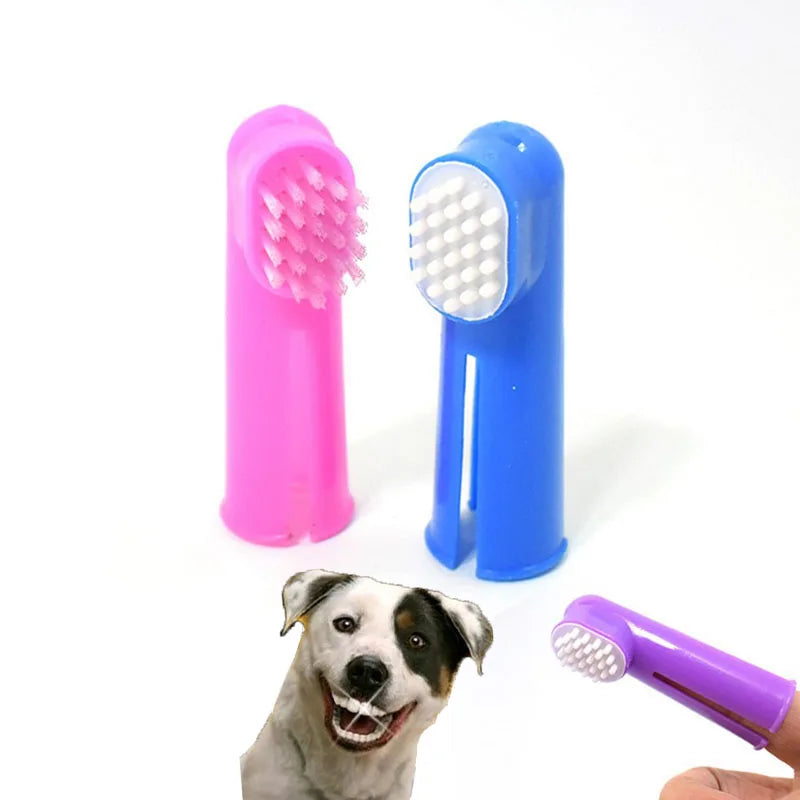 Super Soft Pet Cleaning Finger Toothbrush Teddy Dog Brush Bad Breath Tartar Teeth Tool Dog Cat Pet Supplies Dog Toothbrushes