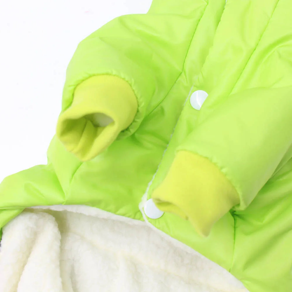 Yorkie Chihuahua Dog Clothes Winter Dog Jumpsuit for Small Dogs Waterproof Thicken Warm Hooded Coat Outfits Overalls for Dogs