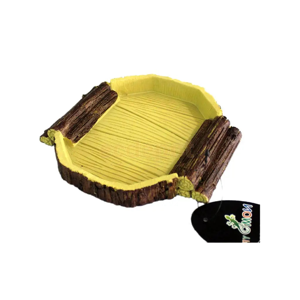 Food Water Dish Bowl Feeder Tray Terrarium Decor for Reptile Tortoise Turtle Snake 16x15x2.5cm