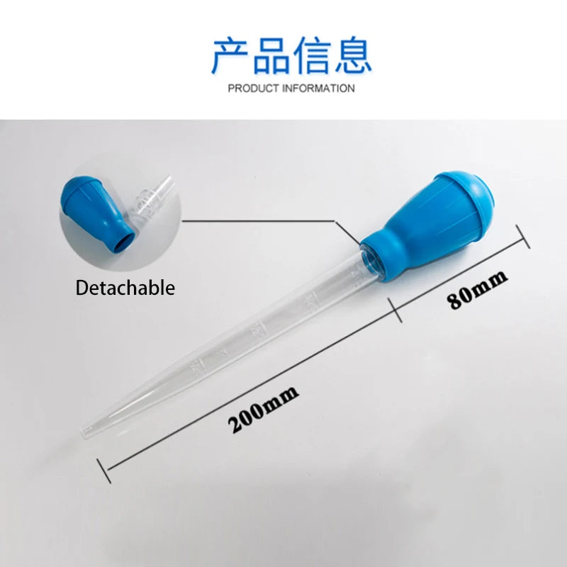 Portable Aquarium Dropper Pipette Cleaner Manual Tool Fish Tank Siphon Pump Water Changer Aquarium Pipette Supply tube28cm 30ml