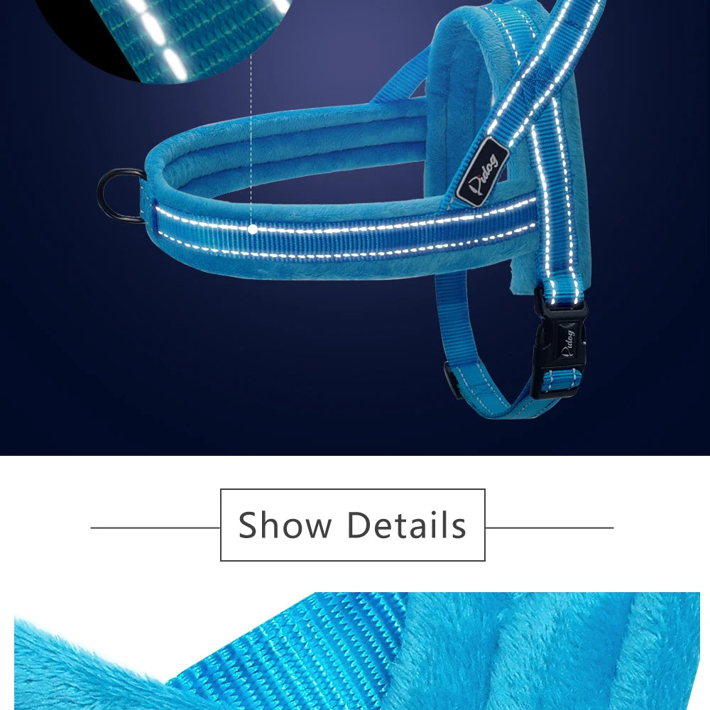 No Pull Dog Harness Nylon Large Dog Harness Reflective Pet Vest Padded Strap Harnesses For Small Medium Dogs Pitbull Buldog