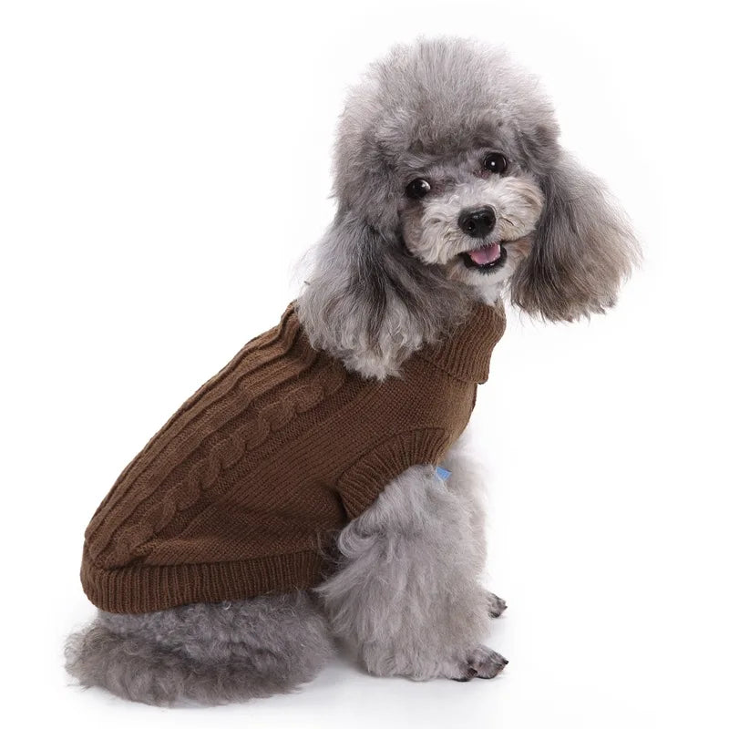 8 Colors Puppy Dog Sweater for Small Dogs Winter Warm Pet Dog Clothes for Yorkshire Chihuahua Pullover Pets Clothing ropa perro