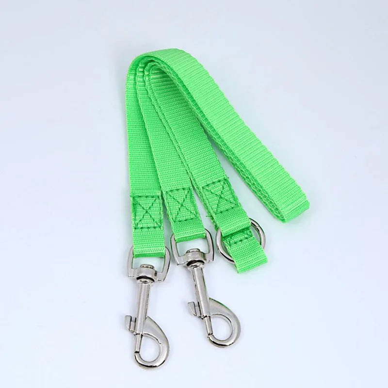WALK 2 Two DOGS Leash Double Twin Lead Walking Leash Two Pets Cats Dual Couple Dog Leashes Nylon V Shape Leash Pet Accessories