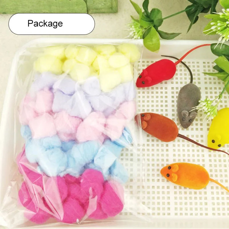 100Pcs/Bag Hamster Rat Mouse Colorful Winter Keep Warm Cotton Ball Cute Cage House Filler Supply Small Animals House DecorToys