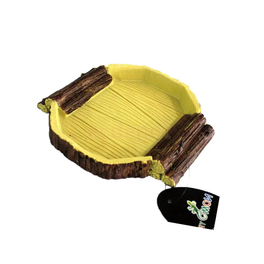 Food Water Dish Bowl Feeder Tray Terrarium Decor for Reptile Tortoise Turtle Snake 16x15x2.5cm