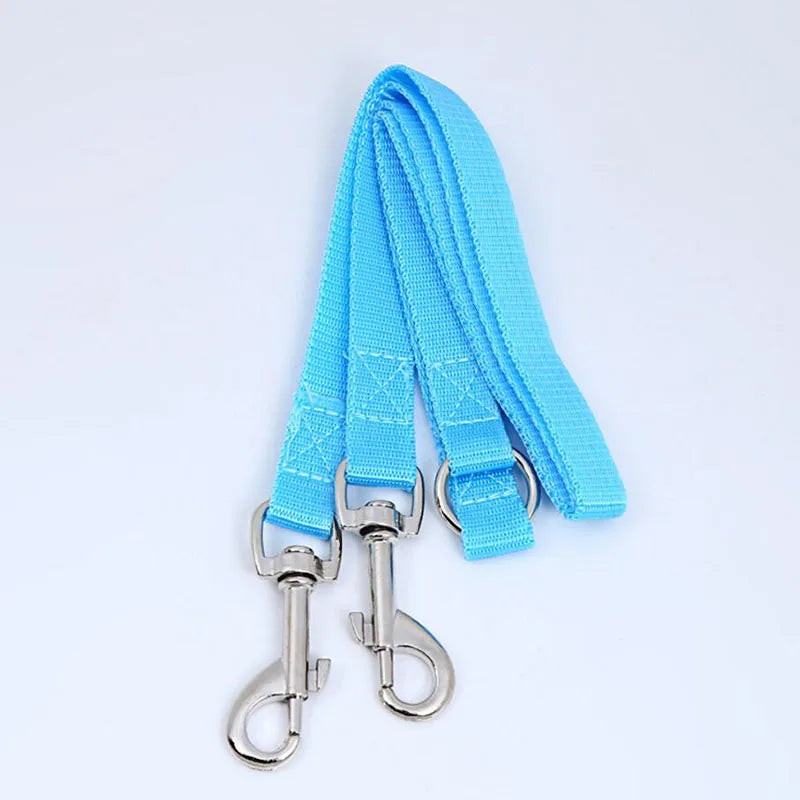 WALK 2 Two DOGS Leash Double Twin Lead Walking Leash Two Pets Cats Dual Couple Dog Leashes Nylon V Shape Leash Pet Accessories