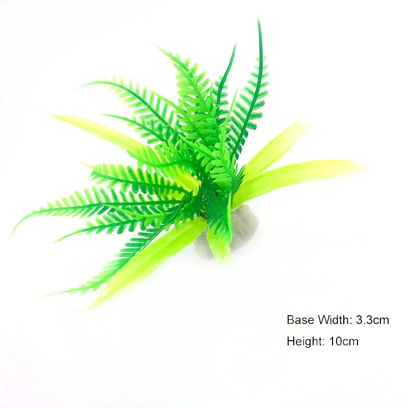 Artificial Aquarium Plastic Pine Tree Fish Tank Plants Decoration Green Red Water Grass Viewing Decorations Simulated Decor