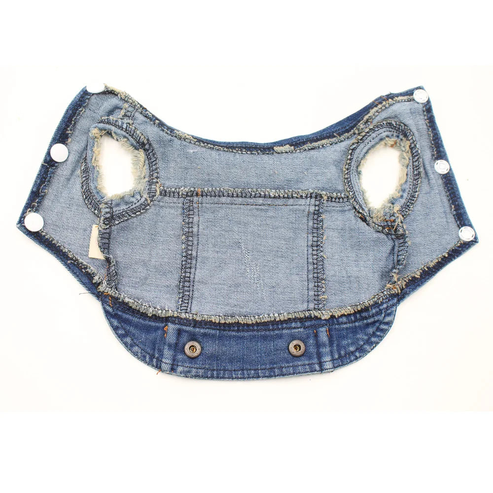 Dog Denim Jacket Fashion Design Jeans Spring Puppy Dog Clothes For Small Medium Dogs French Bulldog Chihuahua Pet Appare