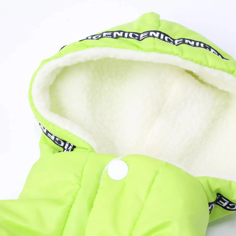 Yorkie Chihuahua Dog Clothes Winter Dog Jumpsuit for Small Dogs Waterproof Thicken Warm Hooded Coat Outfits Overalls for Dogs