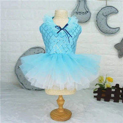 Small Dog Dress Pet Tutu Dress with Sequin Bows Princess Tulle Skirt Puppy Dog Clothes Chihuahua York Terrier Pet Apparel