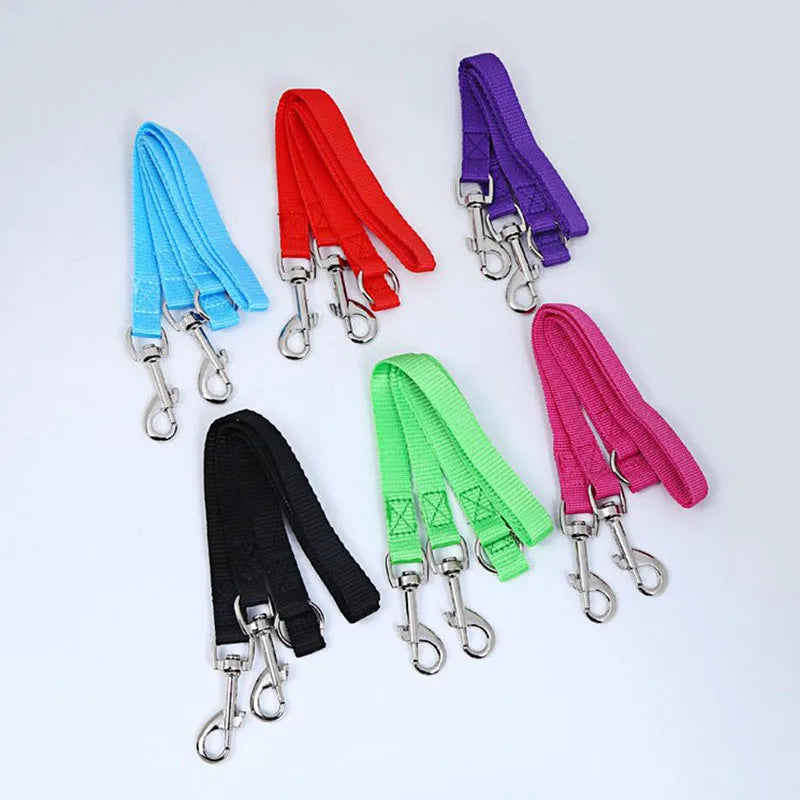 WALK 2 Two DOGS Leash Double Twin Lead Walking Leash Two Pets Cats Dual Couple Dog Leashes Nylon V Shape Leash Pet Accessories