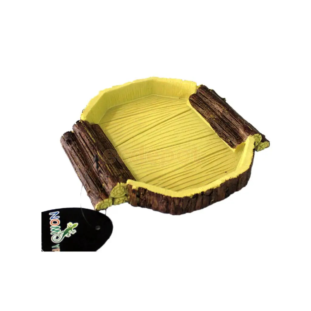 Food Water Dish Bowl Feeder Tray Terrarium Decor for Reptile Tortoise Turtle Snake 16x15x2.5cm