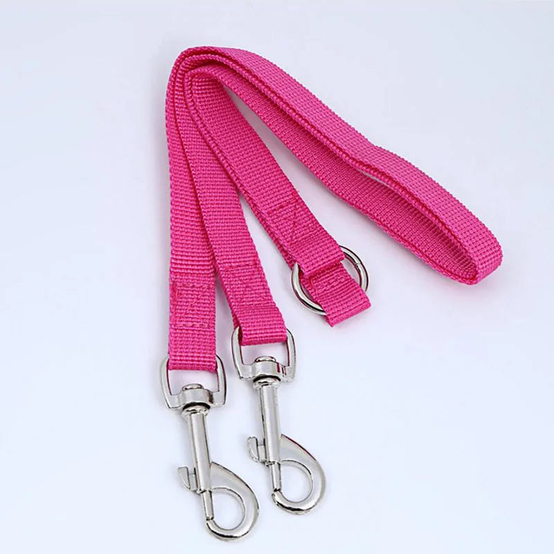 WALK 2 Two DOGS Leash Double Twin Lead Walking Leash Two Pets Cats Dual Couple Dog Leashes Nylon V Shape Leash Pet Accessories