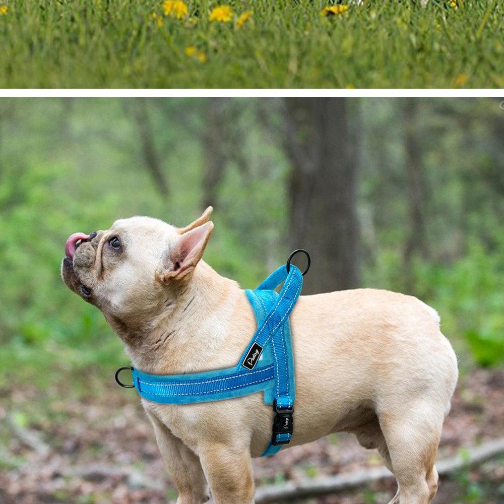 No Pull Dog Harness Nylon Large Dog Harness Reflective Pet Vest Padded Strap Harnesses For Small Medium Dogs Pitbull Buldog