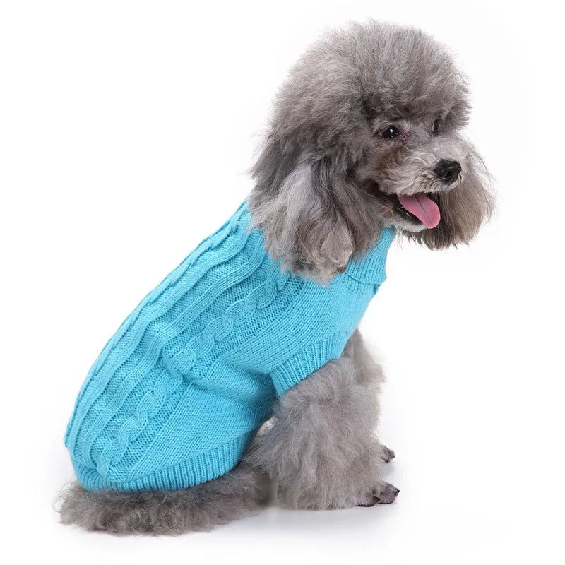 8 Colors Puppy Dog Sweater for Small Dogs Winter Warm Pet Dog Clothes for Yorkshire Chihuahua Pullover Pets Clothing ropa perro