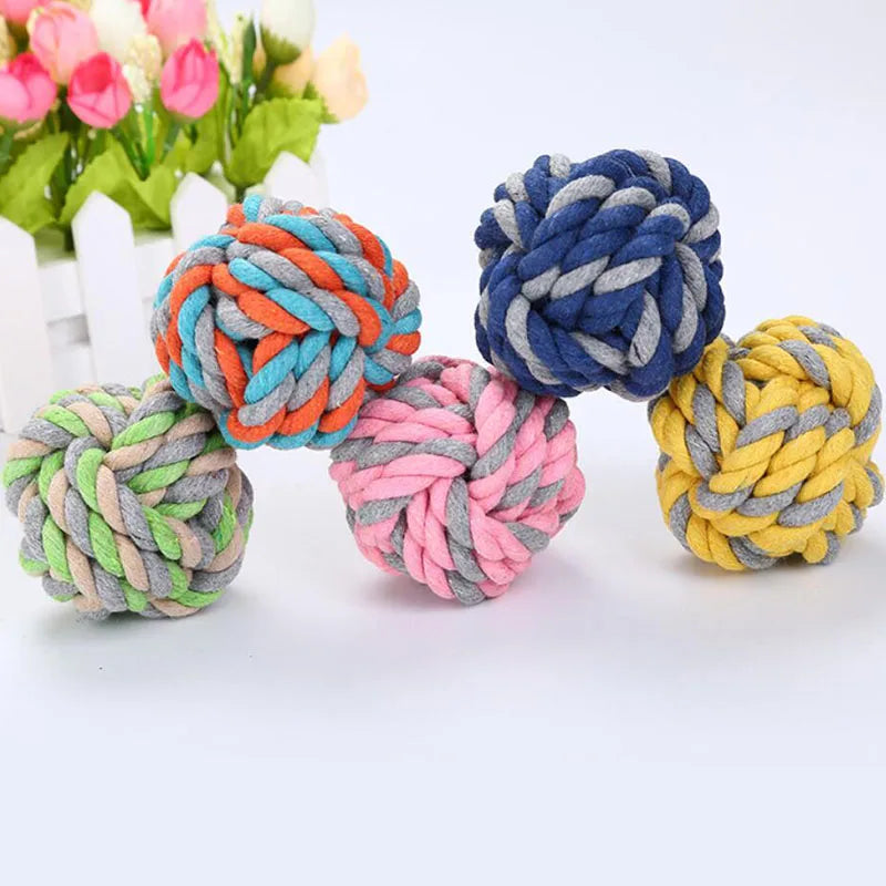 1Pcs Cotton Chew Pets dogs Toys Puppy Durable Braided Bone Knot Rope 27CM Tooth Cleaning Tool Pet Products Dropshipping Center