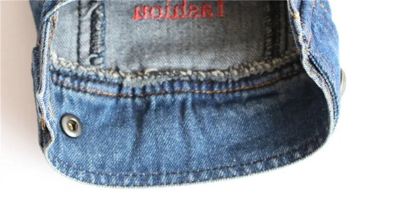 Spring Autumn Apparel Dog Jeans Jacket for Small Medium Dogs Cool Blue Pet Denim Hooded Coat Puppy Clothes Outfits