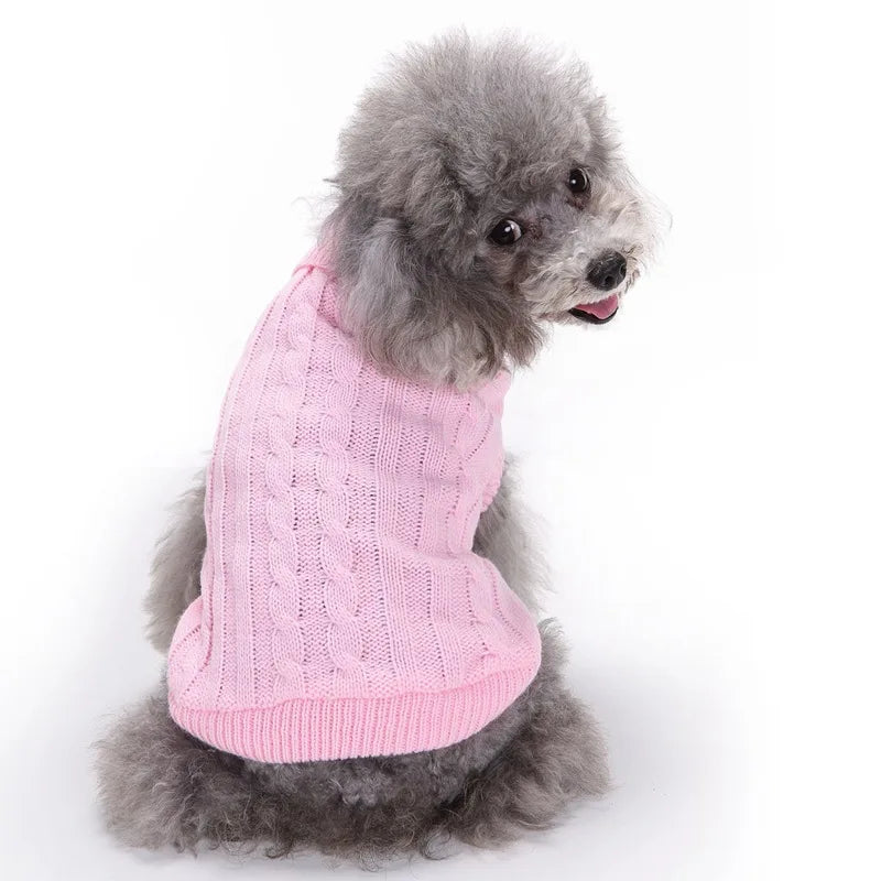 8 Colors Puppy Dog Sweater for Small Dogs Winter Warm Pet Dog Clothes for Yorkshire Chihuahua Pullover Pets Clothing ropa perro