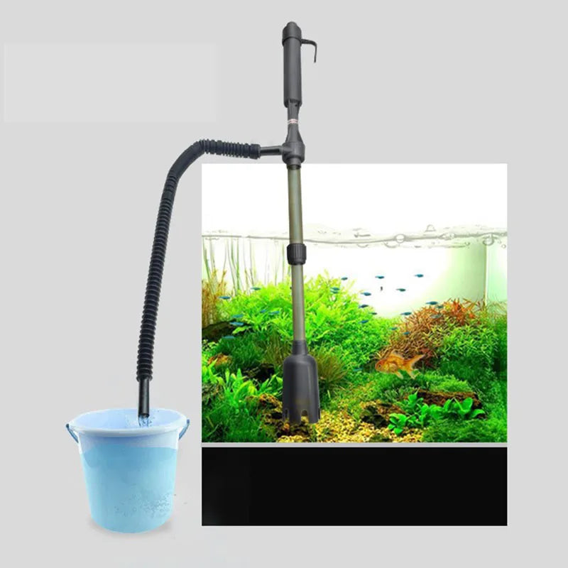 Fish Tank Siphon Water Change Aquarium Cleaning Tools Filter Water Changer Pump Sand Hose Tube Battery Powered Gravel Cleaner