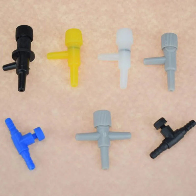 5pcs/lot 4mm 2/3 ways Aquarium Air Control Valve Aquarium Fish Tank Air Pump Connector Control Valve Air Pipe Tubes For Aquarium