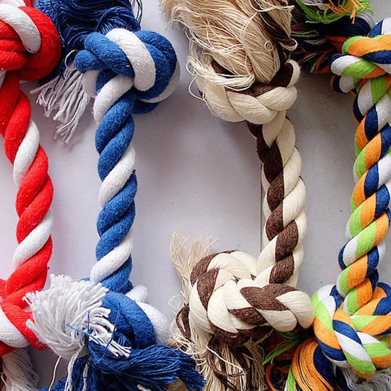 1pcs19cm Dog Toys Dog Cat Durable Braided Bone Rope Toy Tooth Cleaning Care Puppy Cotton Chew Knot Toy pet supplies Dropshipping