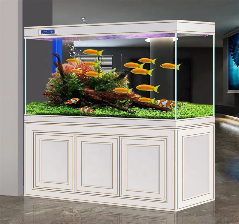Wholesale Silent Large Glass Fish Tank Made To Order Big Size Water Purifying Aquarium Tank