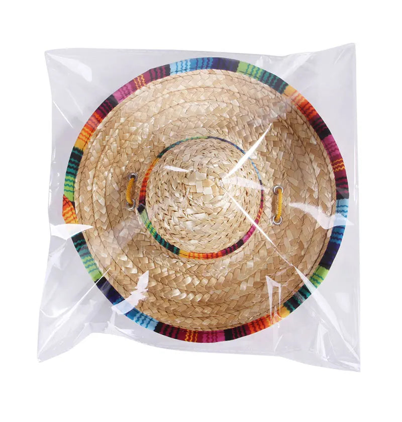 Chinese Tradition Straw Hats for Dogs Wig Mexico Style Puppy Costume Cat Outfit Cat Supplies Pet Accessories for Small Animal