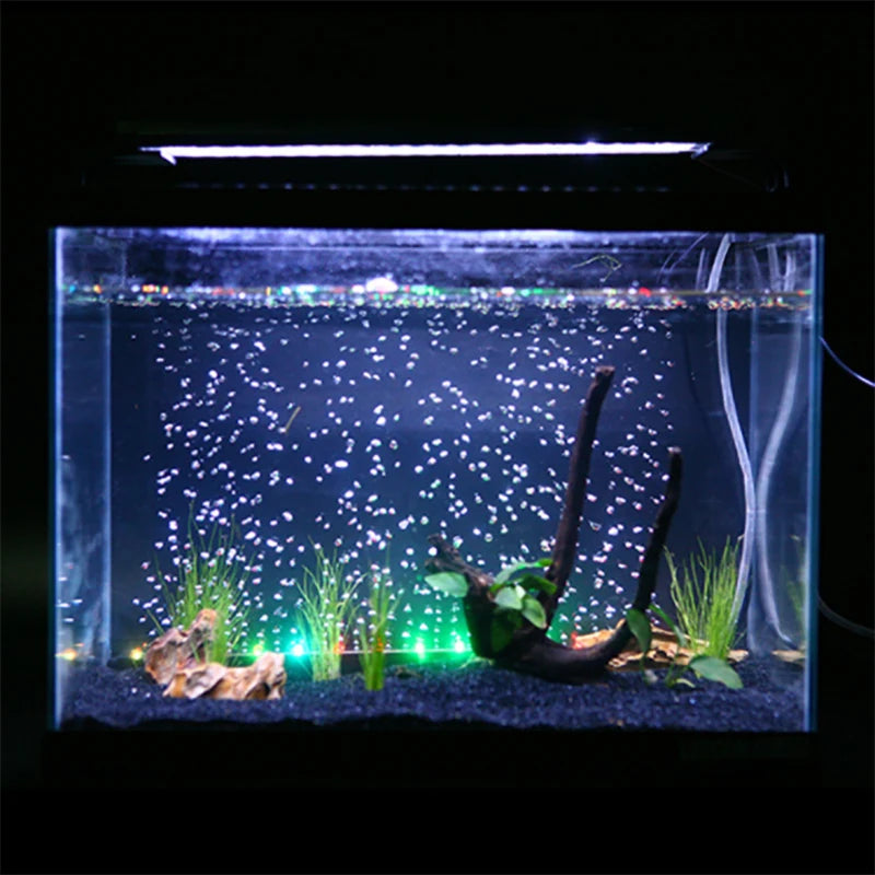 Aquarium LED Light Bubble Waterproof Fish Tank Lighting Underwater Fish Lamp Aquatic Decor Plant Lamp 100-240V 1W/2W/3W/4W