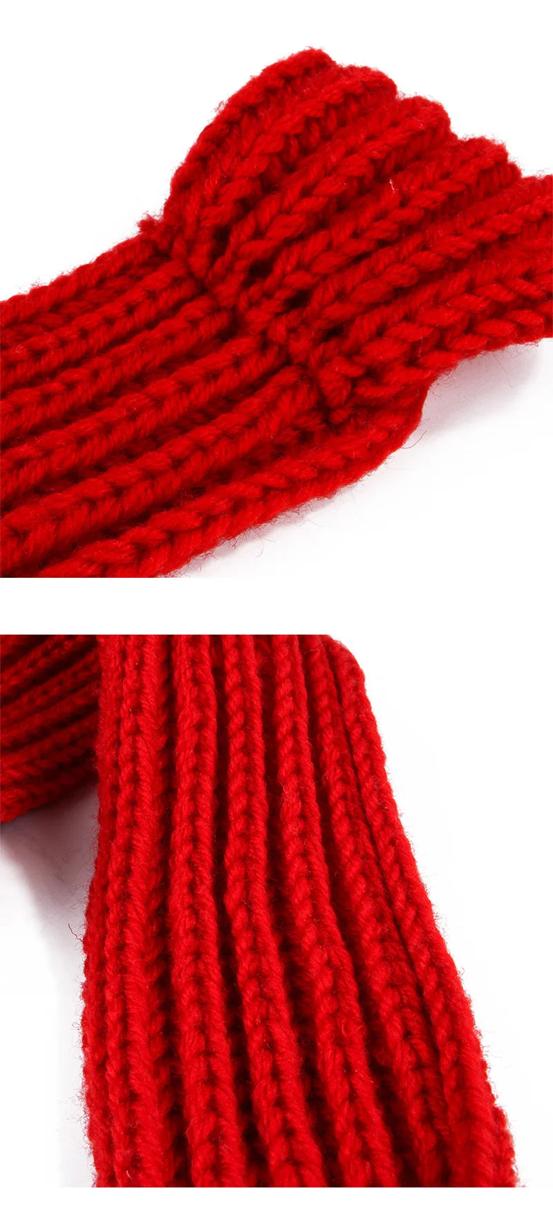 Solid Knitting Winter Pet Scarf for Dogs Christmas New Year Green Red Festival Cat Accessories Adjustable Plush Cozy Dog Collar