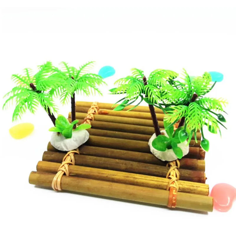 Aquarium Fish decorations Nontoxic Decorative Artificial Coconut Tree Water Ornament Plant Aquarium Plants Grass Backgrounds New