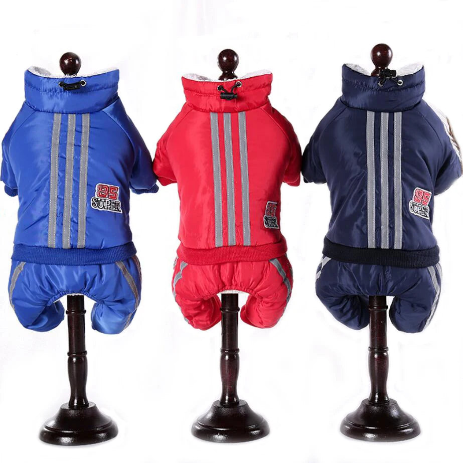 Thicken Warm Dog Jumpsuit Turtleneck Autumn Winter Dog Coat Reflective Sherpa Fleece Dog Clothes for Small Medium Dogs