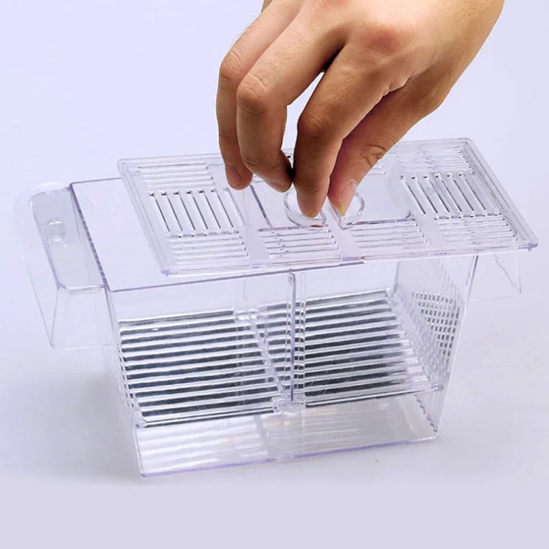 Acrylic Aquarium Fish Breeding Isolation Box Fish Tank Aquarium Breeder Double Guppies Hatching Incubator Fish Tank Accessories