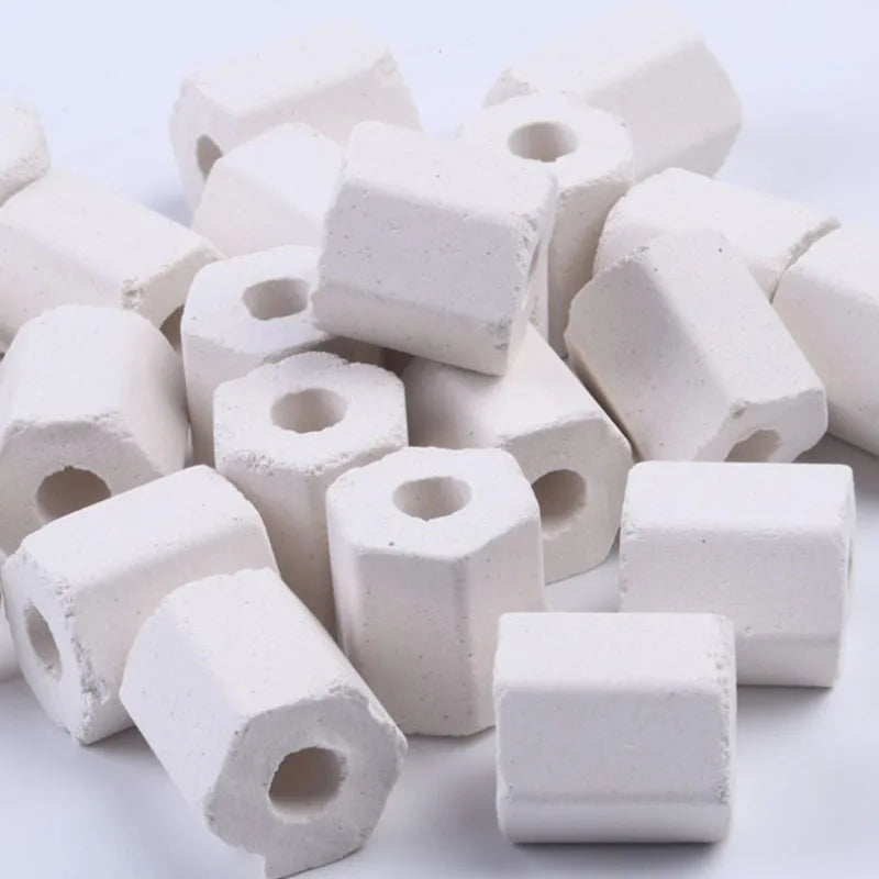 100g Aquarium Fish tank Filter Media Ceramic Ring For Aquarium Glass Ring Biological ring Baterial House 100g High Quality