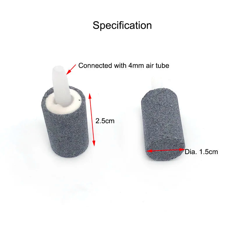 10mmx15mm Mini Aquarium Fish Tank Air Stone Oxygen Aerator Increasing Air Bubble Pond Pump Hydroponic Oxygen Fishing Accessories