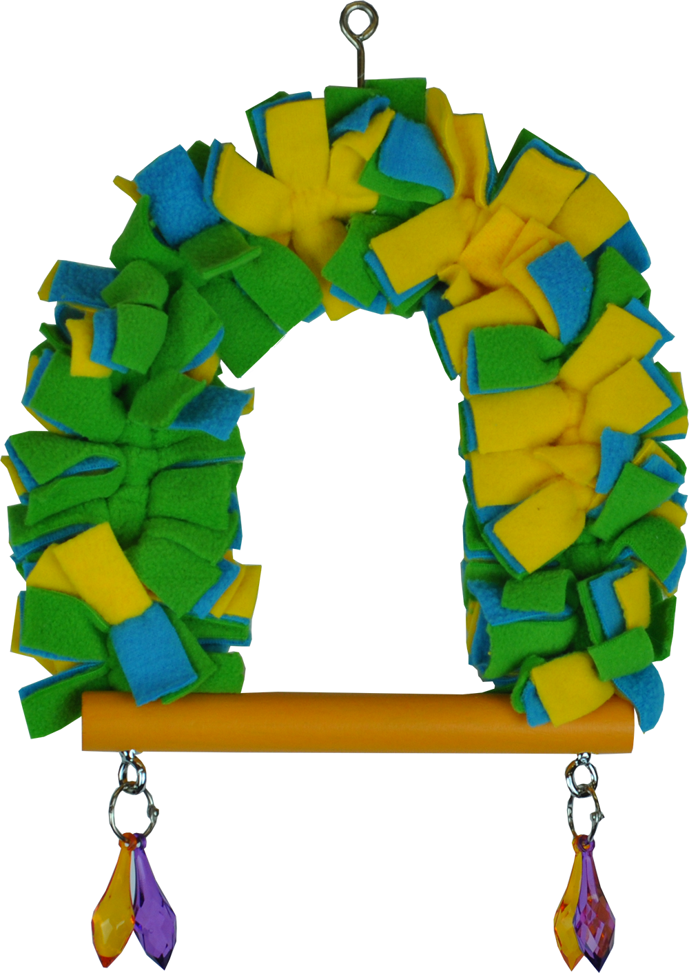 Happy Beaks Small Size Hanging Fleece Bird Toy