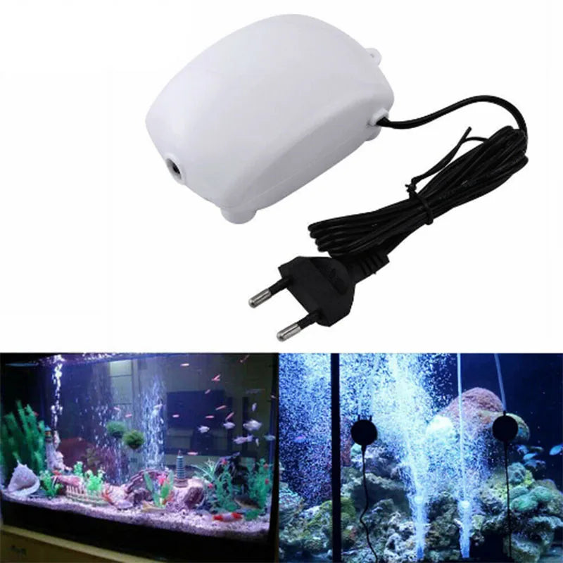 2.5W Aquarium Fish Tank Oxygen Air Pump Mini Air Compressor Pump Aquarium Fish Tank Oxygen Pump Ultra Low Noise Tank Accessories