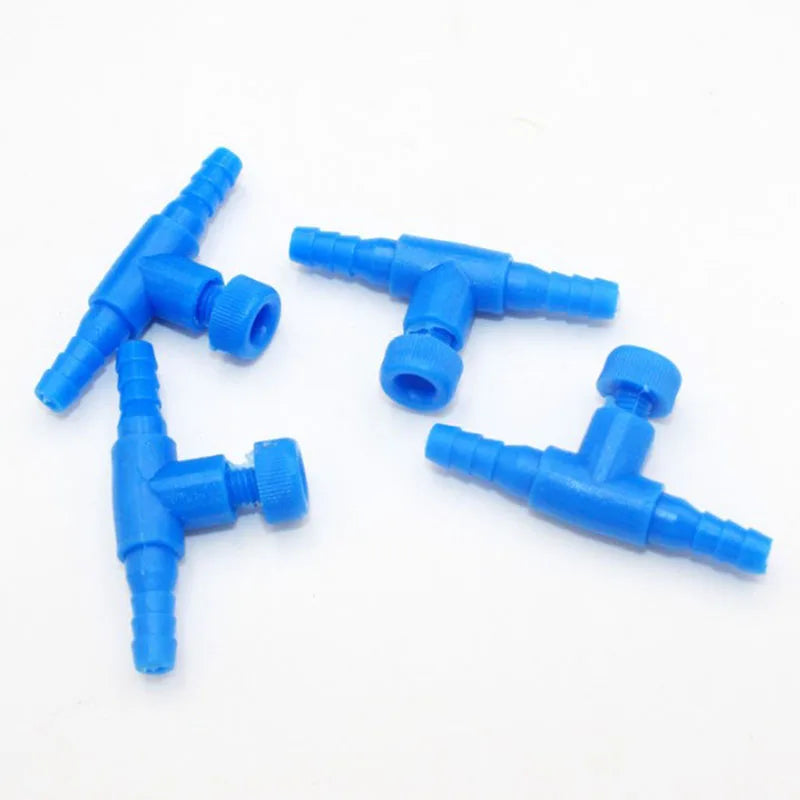 5pcs/lot 4mm 2/3 ways Aquarium Air Control Valve Aquarium Fish Tank Air Pump Connector Control Valve Air Pipe Tubes For Aquarium